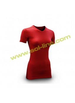Womens Short Sleeve Red Compression Shirts